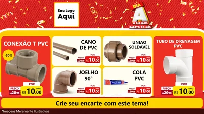 Modelo de TV para TV Horizontal com o tema Dia A o Dia Mais Barato do Mês para Tubos e conexões