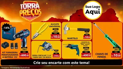 Modelo de TV para TV Horizontal com o tema Torra Preços para Maquinas e Ferramentas