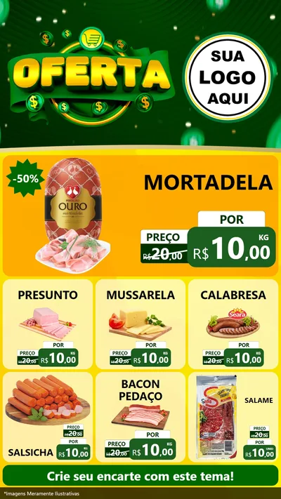 Modelo de Rede Social para Stories com o tema Oferta para Frios e Laticínios