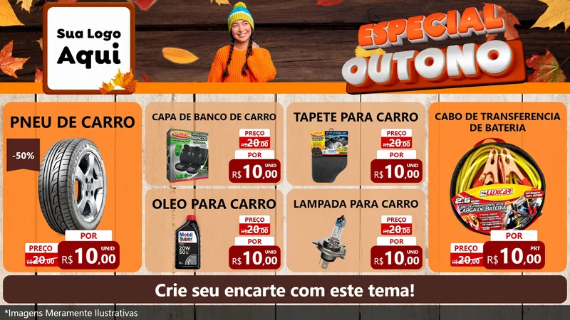 Modelo de TV para TV Horizontal com o tema Especial Outono para Auto peças