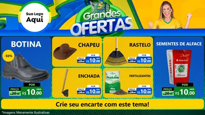 Modelo de TV para TV Horizontal com o tema Grandes Ofertas para Agropecuária