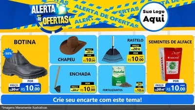 Modelo de TV para TV Horizontal com o tema Alerta de Ofertas para Agropecuária
