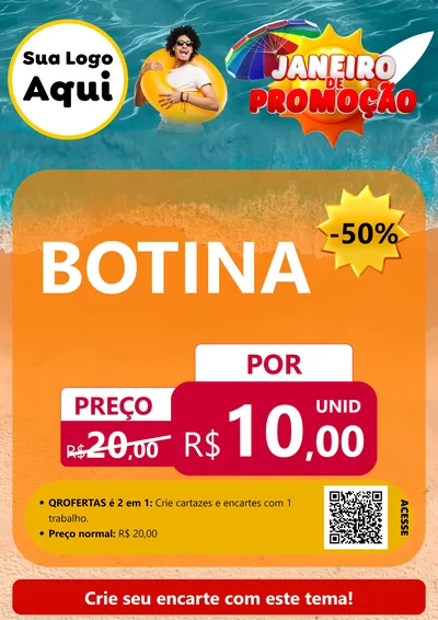 Modelo de Cartaz para Cartaz A4 Vertical com o tema Janeiro de Promoção para Agropecuária