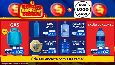 Modelo de TV para TV Horizontal com o tema Ofertas Especiais de Junho para Água e gás