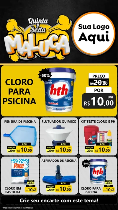 Modelo de Rede Social para Stories com o tema Quinta e Sexta Maluca para Produtos para Piscina