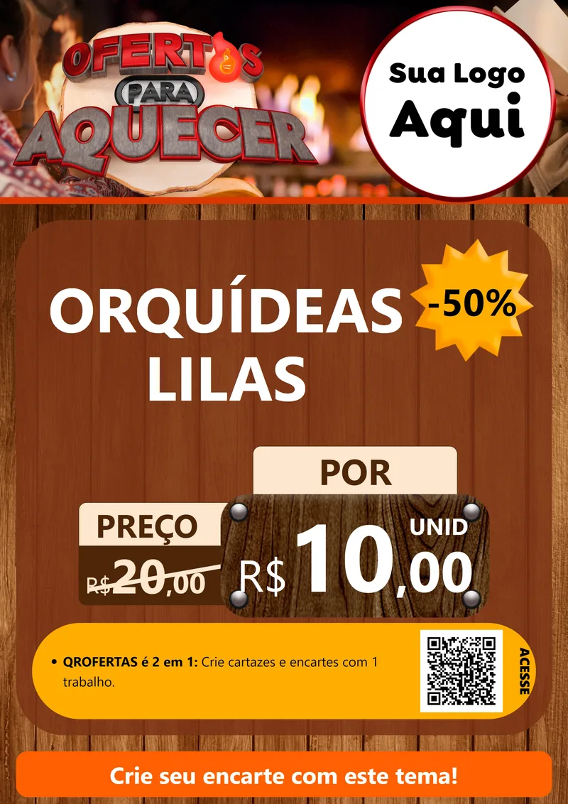Modelo de Cartaz para Cartaz A4 Vertical com o tema Ofertas Para Aquecer para Floricultura e jardim