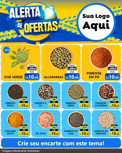 Modelo de Rede Social para Feed Instagram com o tema Alerta de Ofertas para Produtos Naturais