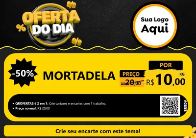 Modelo de Cartaz para Cartaz A4 Horizontal com o tema Oferta Do Dia para Frios e Laticínios