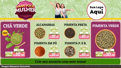 Modelo de TV para TV Horizontal com o tema Para Você Mulher para Produtos Naturais