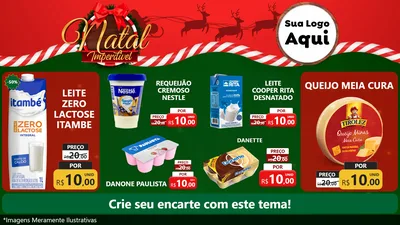 Modelo de TV para TV Horizontal com o tema Natal Imperdível para Frios e Laticínios