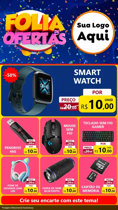 Modelo de Rede Social para Stories com o tema Folia de Ofertas para Informática