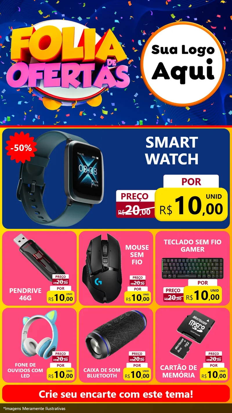 Modelo de Rede Social para Stories com o tema Folia de Ofertas para Informática