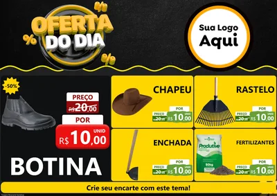 Modelo de Encarte para Encarte A4 Horizontal com o tema Oferta Do Dia para Agropecuária