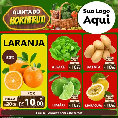 Modelo de Rede Social para Feed Facebook com o tema Quinta do Hortifrúti para Hortifrúti