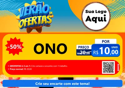 Modelo de Cartaz para Cartaz A4 Horizontal com o tema Verão de Ofertas para Óticas