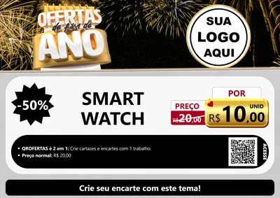 Modelo de Cartaz para Cartaz A4 Horizontal com o tema Ofertas de Fim de Ano para Informática