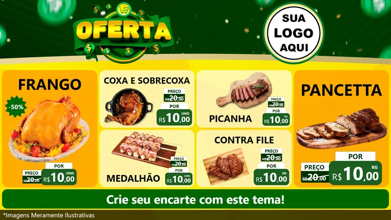 Modelo de TV para TV Horizontal com o tema Oferta para Assados