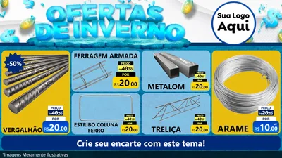 Modelo de TV para TV Horizontal com o tema Ofertas de Inverno para Ferragens