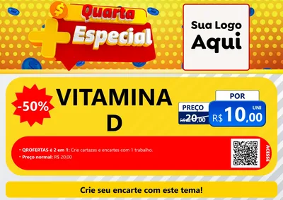 Modelo de Cartaz para Cartaz A4 Horizontal com o tema Quarta Mais Especial para Farmácia