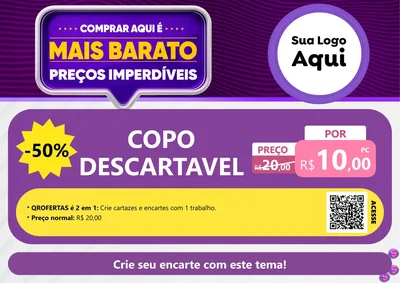 Modelo de Cartaz para Cartaz A4 Horizontal com o tema Mais Barato para Embalagens