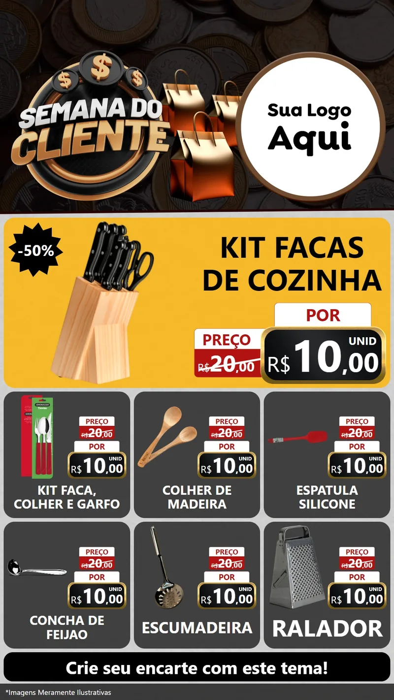Modelo de Rede Social para Stories com o tema Semana do Cliente para Utilidades Domésticas
