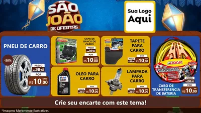 Modelo de TV para TV Horizontal com o tema São João Ofertas Imbatíveis! - Junina para Auto peças