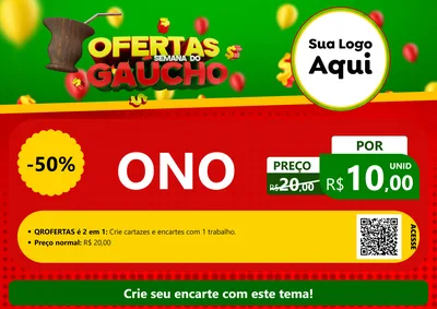 Modelo de Cartaz para Cartaz A4 Horizontal com o tema Ofertas Semana Do Gaúcho para Óticas