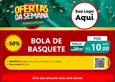 Modelo de Cartaz para Cartaz A4 Horizontal com o tema Ofertas da Semana Farroupilha para Artigos Esportivos