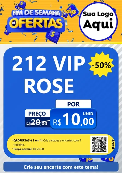 Modelo de Cartaz para Cartaz A4 Vertical com o tema Fim de Semana de Ofertas para Perfumes