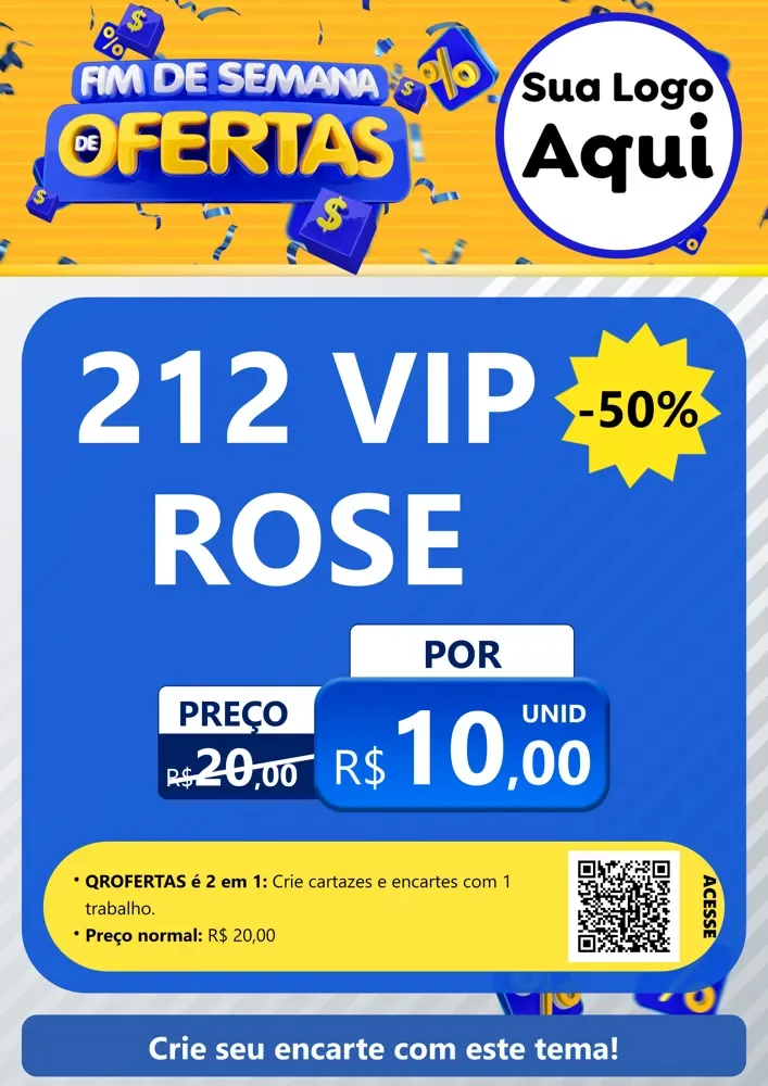 Modelo de Cartaz para Cartaz A4 Vertical com o tema Fim de Semana de Ofertas para Perfumes