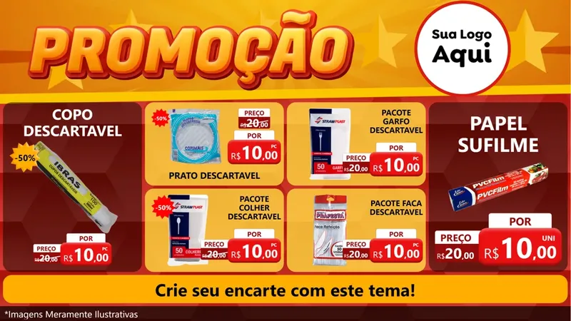 Modelo de TV para TV Horizontal com o tema Promoção para Embalagens