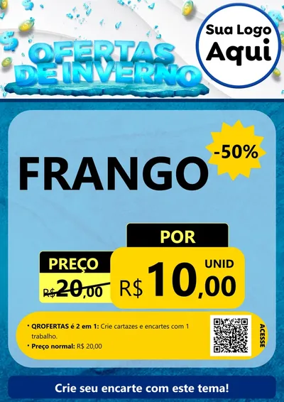 Modelo de Cartaz para Cartaz A4 Vertical com o tema Ofertas de Inverno para Assados