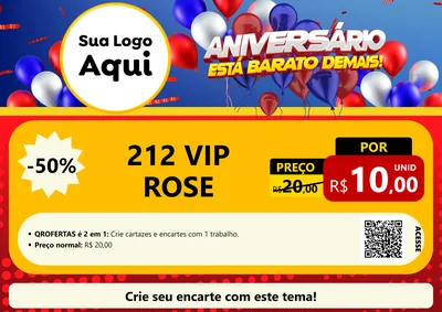 Modelo de Cartaz para Cartaz A4 Horizontal com o tema Aniversário para Perfumes
