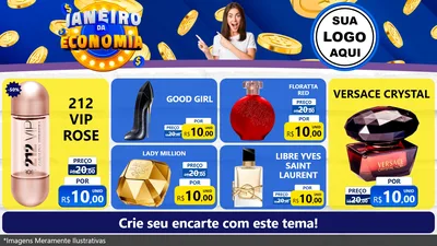 Modelo de TV para TV Horizontal com o tema Janeiro da Economia para Perfumes