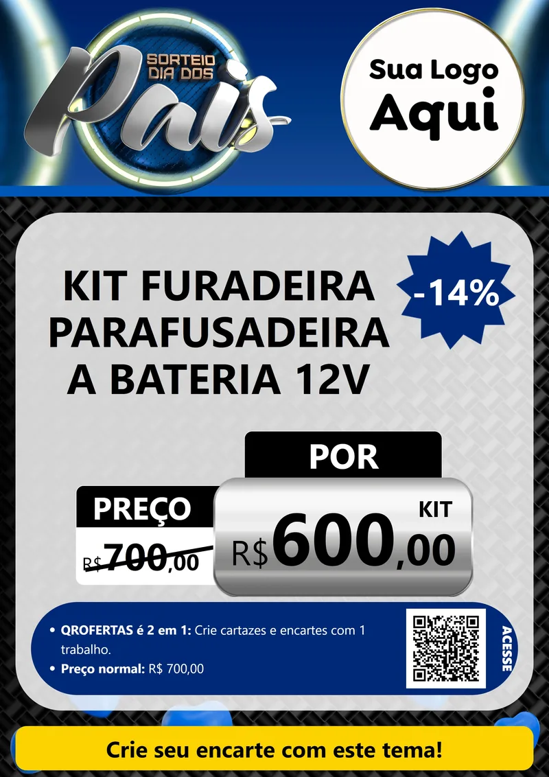 Modelo de Cartaz para Cartaz A4 Vertical com o tema Sorteio Dia Dos Pais para Maquinas e Ferramentas