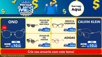 Modelo de TV para TV Horizontal com o tema Operação Fecha Mês Setembro para Óticas