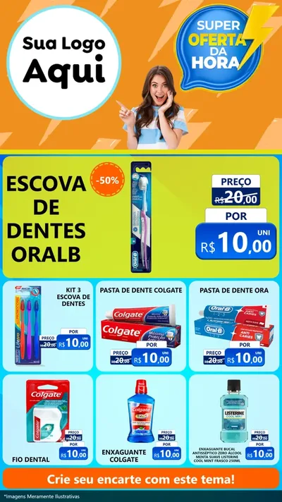 Modelo de Rede Social para Stories com o tema Super Oferta da Hora para Higiene Pessoal