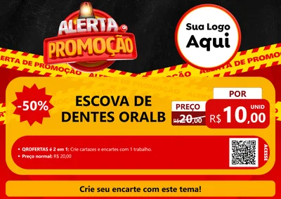 Modelo de Cartaz para Cartaz A4 Horizontal com o tema Alerta de Promoção para Higiene Pessoal