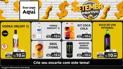 Modelo de TV para TV Horizontal com o tema Setembro Imbatível para Distribuidora de bebidas