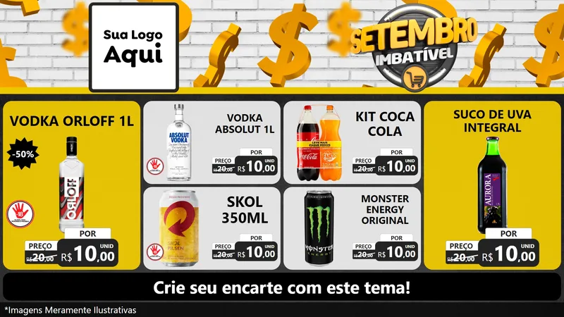 Modelo de TV para TV Horizontal com o tema Setembro Imbatível para Distribuidora de bebidas