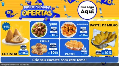 Modelo de TV para TV Horizontal com o tema Fim de Semana de Ofertas para Salgadaria
