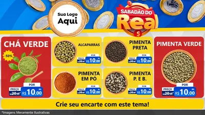 Modelo de TV para TV Horizontal com o tema Sabadão do Real para Produtos Naturais