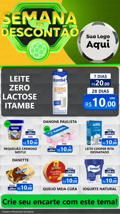 Modelo de Rede Social para Stories com o tema Semana de Descontão - Copa para Frios e Laticínios