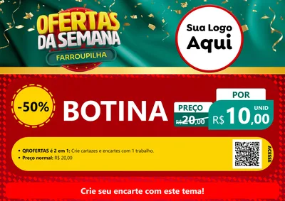 Modelo de Cartaz para Cartaz A4 Horizontal com o tema Ofertas da Semana Farroupilha para Agropecuária