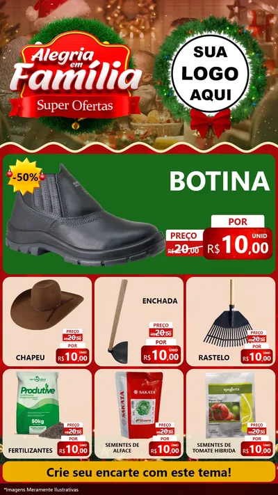 Modelo de Rede Social para Stories com o tema Alegria Em Família - Super Ofertas para Agropecuária