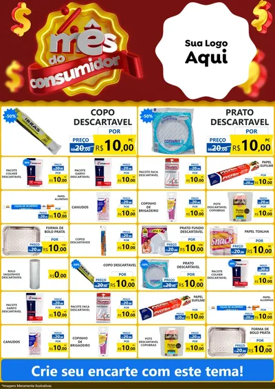 Modelo de Encarte para Encarte A4 Vertical com o tema Mês do consumidor para Embalagens