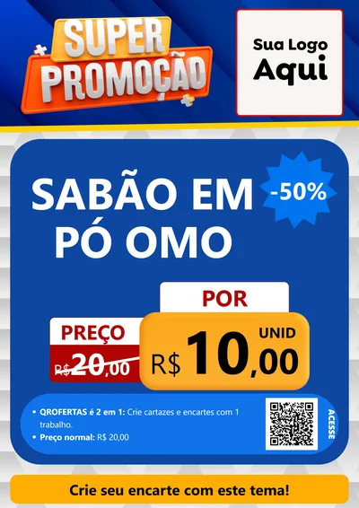 Modelo de Cartaz para Cartaz A4 Vertical com o tema Super Promoção para Produtos de Limpeza