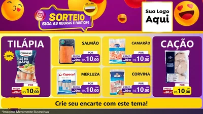 Modelo de TV para TV Horizontal com o tema Sorteio para Peixaria