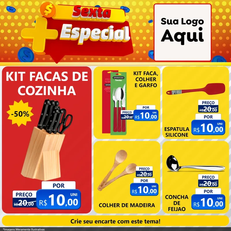 Modelo de Rede Social para Feed Facebook com o tema Sexta Mais Especial para Utilidades Domésticas