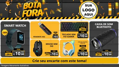 Modelo de TV para TV Horizontal com o tema Bota Fora para Informática
